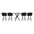 Crackle Glass Metal Pub Set 26