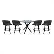 Crackle Glass Metal Pub Set 26
