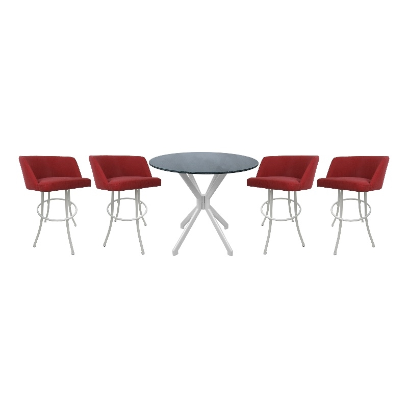 Crackle Glass Metal Pub Set 26