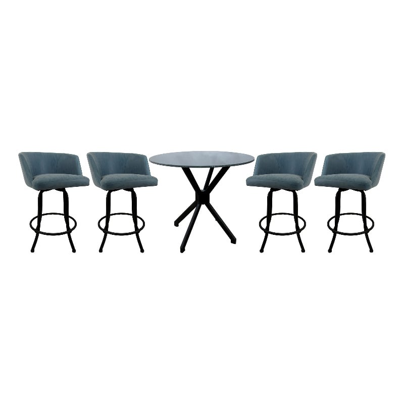 Crackle Glass Metal Pub Set 26