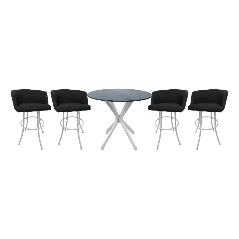 Crackle Glass Metal Pub Set 30