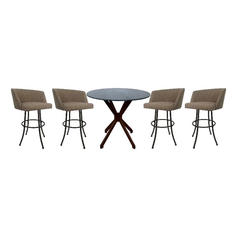 Crackle Glass Metal Pub Set 30