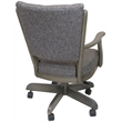 Classic Caster Solid Wood Dining Chair - Mojave Gray Fabric on New Gray Wood
