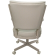 Montana Swivel Metal Dining Caster Chair - Ocean Beige Vinyl - Beige Frame