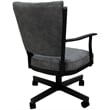 Montana Swivel Metal Dining CasterChair-Outlier Charcoal Gray Fabric-Black Frame