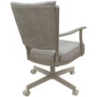 Montana Swivel Metal Dining Caster Chair-Outlier Stucco Beige Fabric-Beige Frame