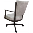 Montana Swivel Metal Dining Caster Chair-Outlier Stucco Beige Fabric Brown Frame