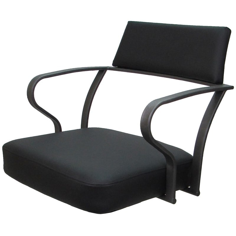 Carolina Swivel Tilt Metal Dining Caster Chair - Black  vinyl- Gray metal  frame