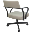 Carolina Swivel Tilt Metal Dining Caster Chair - Ocean Beige - Gray Frame