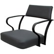 Carolina Swivel Tilt Metal Dining Caster Chair - Gray Vinyl - Black Frame