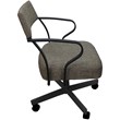 Carolina Swivel Tilt Metal Dining Caster Chair - Brown - Gray Frame