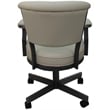 Miami Swivel Tilt Metal Caster Chair - Beige Vinyl - Gray Frame