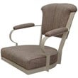 Miami Swivel Tilt Metal Caster Chair - Basin Beige Fabric - Beige Frame