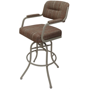 Swivel Tilt Counter Metal Bar Stool 26&quot - M-110 - Watusi Madder (Red) - Beige