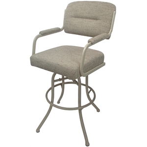 Swivel Tilt Counter Metal Bar Stool 26&quot - M-110 - Hemsath Driftwood -Beige Frame