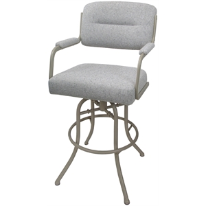 Swivel Tilt Counter Metal Bar Stool 26&quot - M-110 - Hemsath Slate - Beige Frame