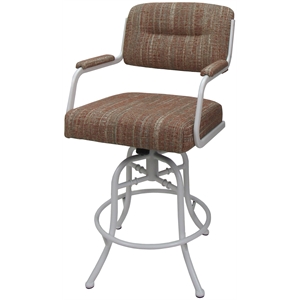 Swivel Tilt Metal Bar Stool 30&quot - M-110 - Watusi Madder (Red) - White
