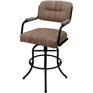Swivel Tilt Metal Bar Stool 30&quot - M-110 - Watusi Madder (Red) - Black