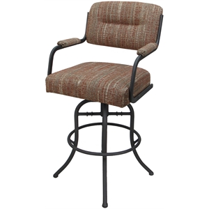 Swivel Tilt Metal Bar Stool 30&quot - M-110 - Watusi Madder (Red) - Gray