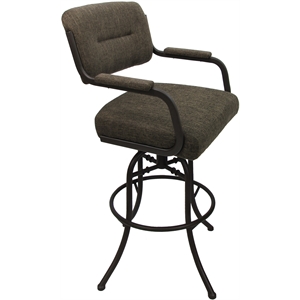Swivel Tilt Metal Bar Stool 30&quot - M-110 - Sanora Brown - Brown Frame