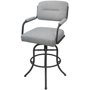 Swivel Tilt Metal Bar Stool 30&quot - M-110 - Hemsath Slate (Stone) - Gray Frame