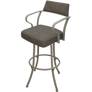 Carolina Extra Tall 34&quot Swivel Metal Bar Stool - Plumley Cocoa (Brown) Beige