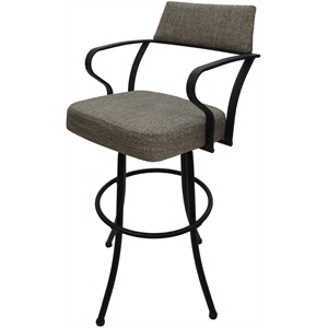 Carolina Extra Tall 34&quot Swivel Metal Bar Stool - Plumley Cocoa (Brown) Black