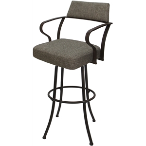Carolina Extra Tall 34&quot Swivel Metal Bar Stool - Plumley Cocoa (Brown) Brown