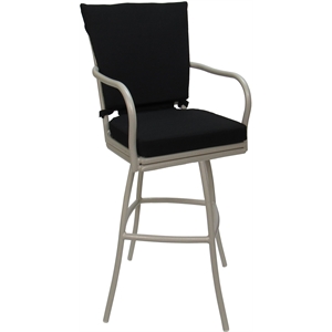 Outdoor or Indoor Extra Tall Bar Stool 34&quot Ofir - Black - Beige