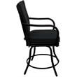 Outdoor/Indoor Patio Dining Chair - Ofir - Black Fabric - Black Frame