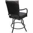 Outdoor/Indoor Patio Dining Chair - Ofir - Gray Fabric - Gray Frame