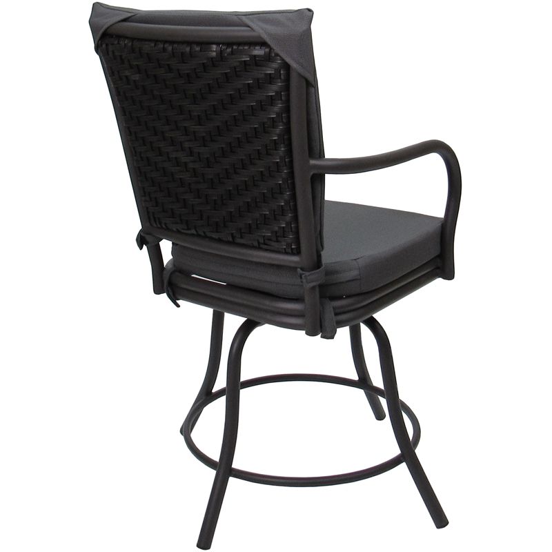 Outdoor/Indoor Patio Dining Chair - Ofir - Dark Gray Linen - Gray