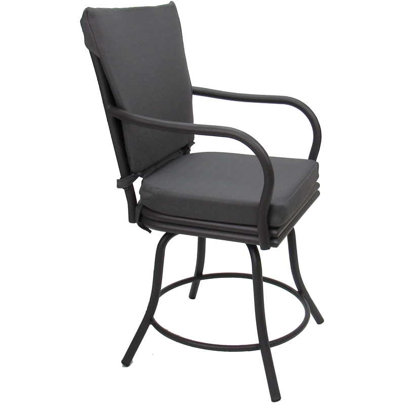 Outdoor/Indoor Patio Dining Chair - Ofir - Dark Gray Linen - Gray