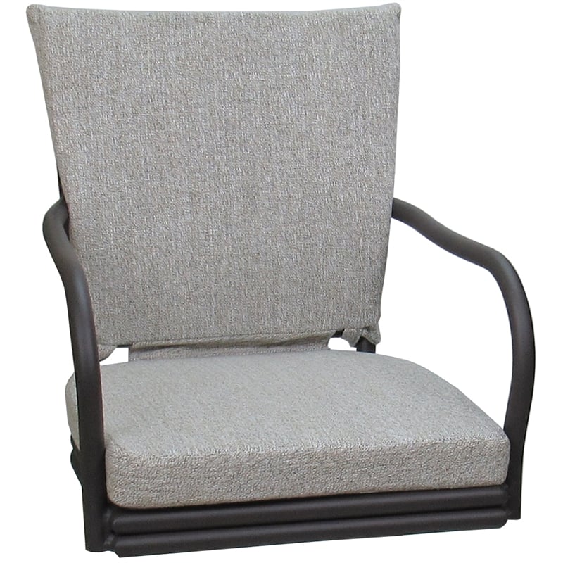Outdoor/Indoor Patio Dining Chair - Ofir - White Linen Fabric - Gray Frame