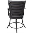 Outdoor/Indoor Patio Dining Set - Jamey - Dark Gray Linen Fabric - Gray