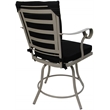 Outdoor/Indoor Patio Dining Set - Jamey - Black Fabric - Beige Frame