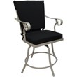 Outdoor/Indoor Patio Dining Set - Jamey - Dark Gray Linen Fabric - Beige