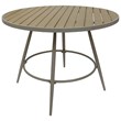 Outdoor/Indoor Patio Dining Set - Jamey - Dark Gray Linen Fabric - Beige