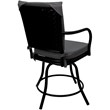 Outdoor/Indoor Patio Dining Set - Ofir - Dark Gray Linen - Black