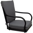 Outdoor/Indoor Patio Dining Set - Ofir - Dark Gray Linen - Black