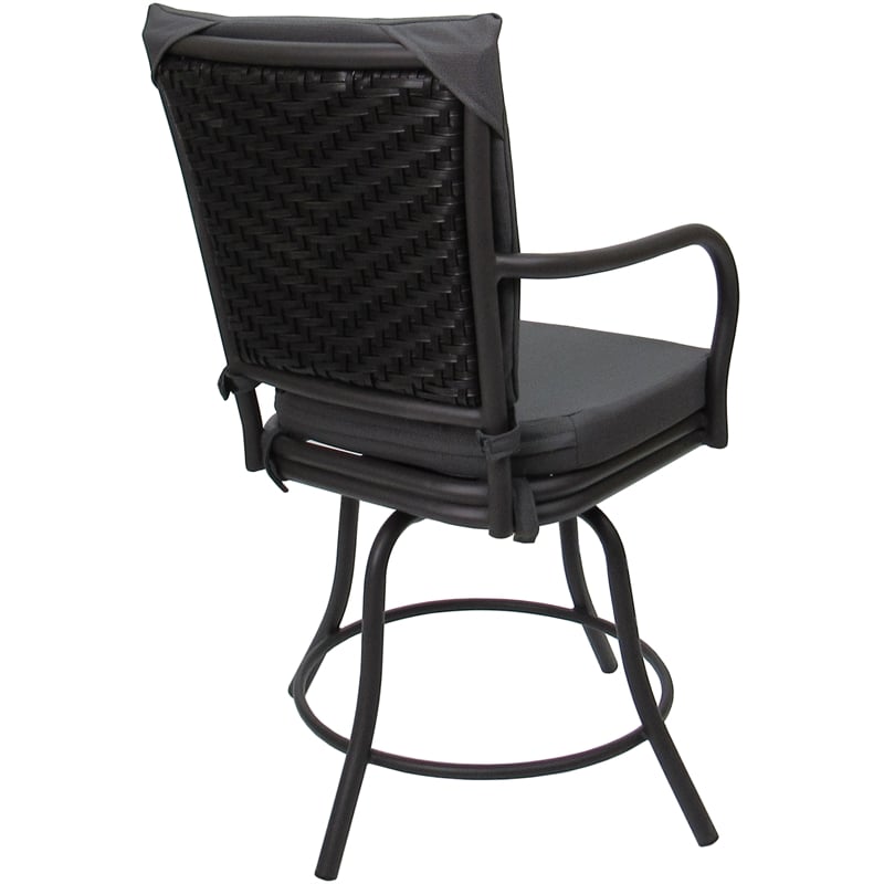 Outdoor/Indoor Patio Dining Set - Ofir - Dark Gray Linen - Gray