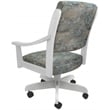 Caster Solid Wood Dining Chair - Casa - Poet Sky Blue Fabric on White