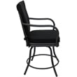 Outdoor/Indoor Patio Dining Chair - Ofir - Black Fabric - Gray Frame