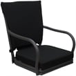 Outdoor/Indoor Patio Dining Chair - Ofir - Black Fabric - Gray Frame