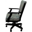 Classic Caster Solid Wood Dining Chair - Poet Sky Blue Fabric - Black