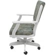 Classic Caster Solid Wood Dining Chair - Poet Sky Blue Fabric - White