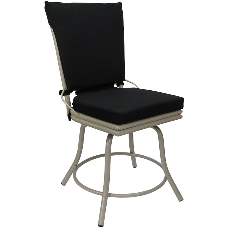 Outdoor/Indoor Patio Dining Chair - Ofir without Arms - Black - Beige