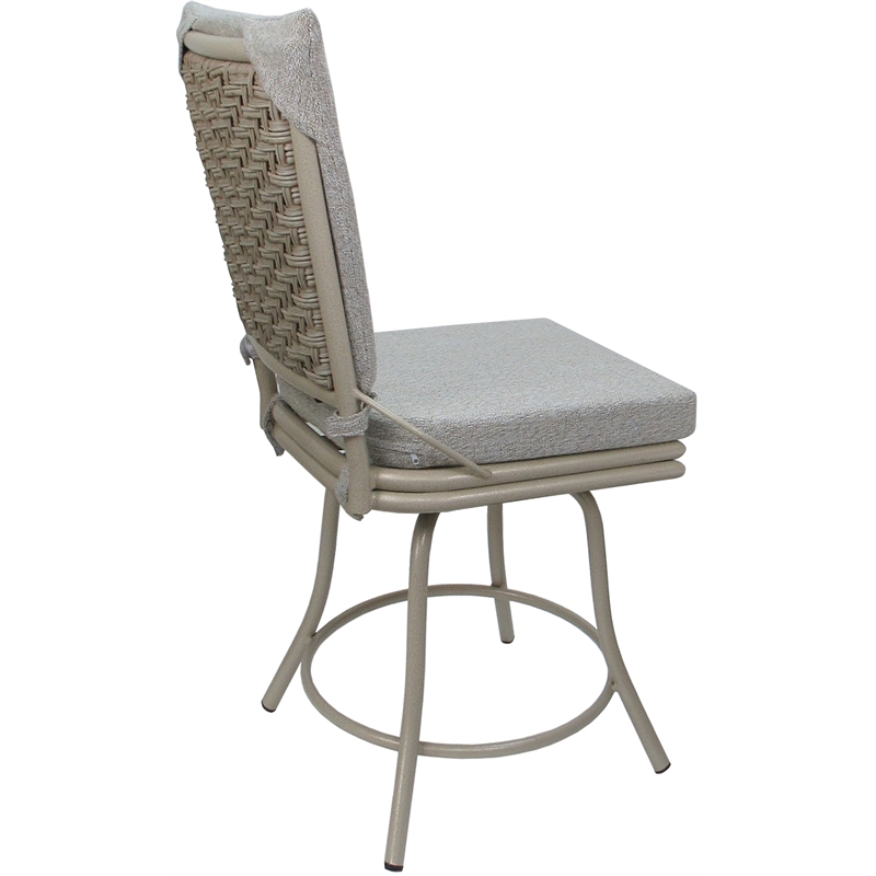 Outdoor/Indoor Patio Dining Chair - Ofir without Arms - White Linen - Beige