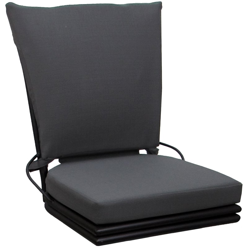Outdoor/Indoor Patio Dining Chair - Ofir without Arms - Dark Gray Linen-Black