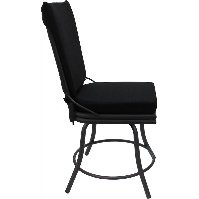 Outdoor/Indoor Patio Dining Chair - Ofir without Arms - Black - Gray